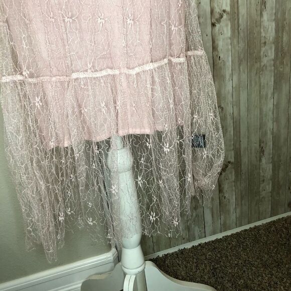 POL Pretty in Pink Lace Lined Dress Medium - Picture 8 of 14